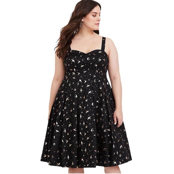 torrid Dresses & Skirts - Torrid 28 Plus Size 4x Retro Chic Sparrow Dress